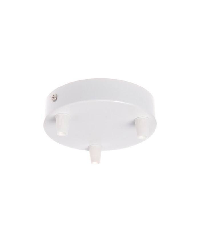 Metálico 3 salidas plano blanco