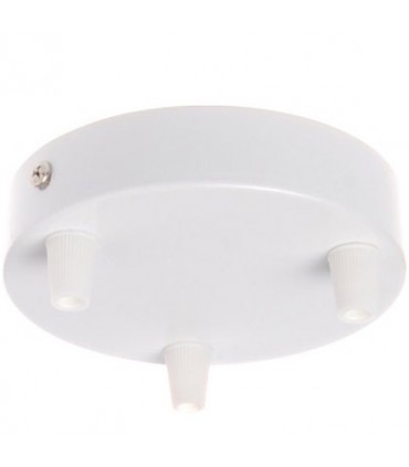 Metálico 3 salidas plano blanco