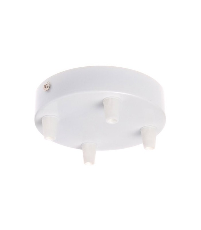 Metálico 4 salidas plano blanco