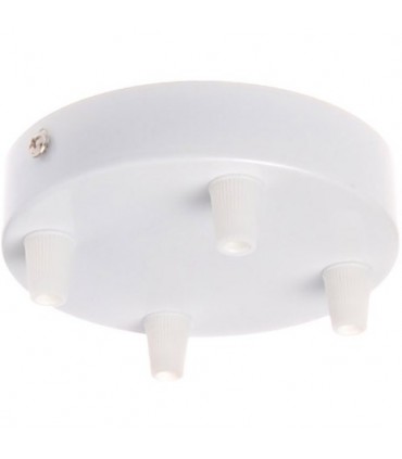 Metálico 4 salidas plano blanco