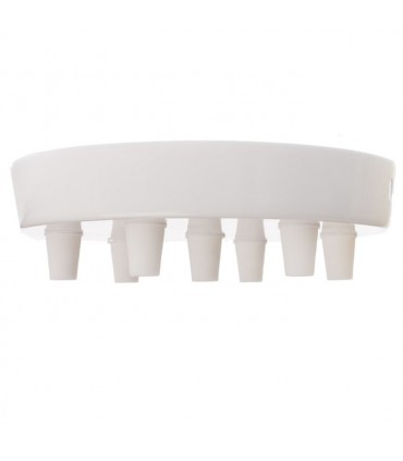 Metálico 7 salidas plano blanco