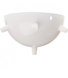 Metálico siete salidas semiesfera blanco