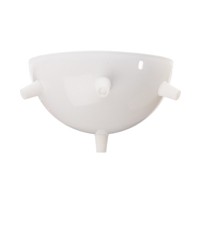 Metálico siete salidas semiesfera blanco