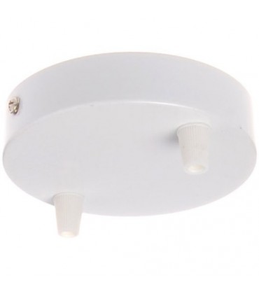 Metálico 2 salidas plano blanco