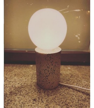 taco terrazo redondo blanco