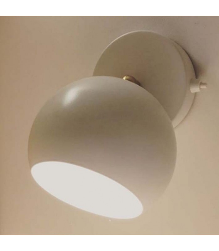 pantalla Lago metalica redonda blanca