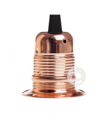 Portalámpara roscado metálico oro