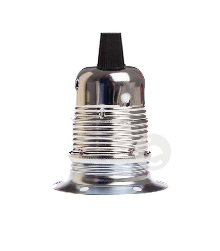 Portalámpara roscado metálico oro