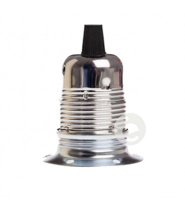 Portalámpara roscado metálico oro