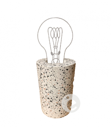 Cube Terrazzo Rond Blanc