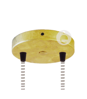 Soporte latón plano 2 salidas