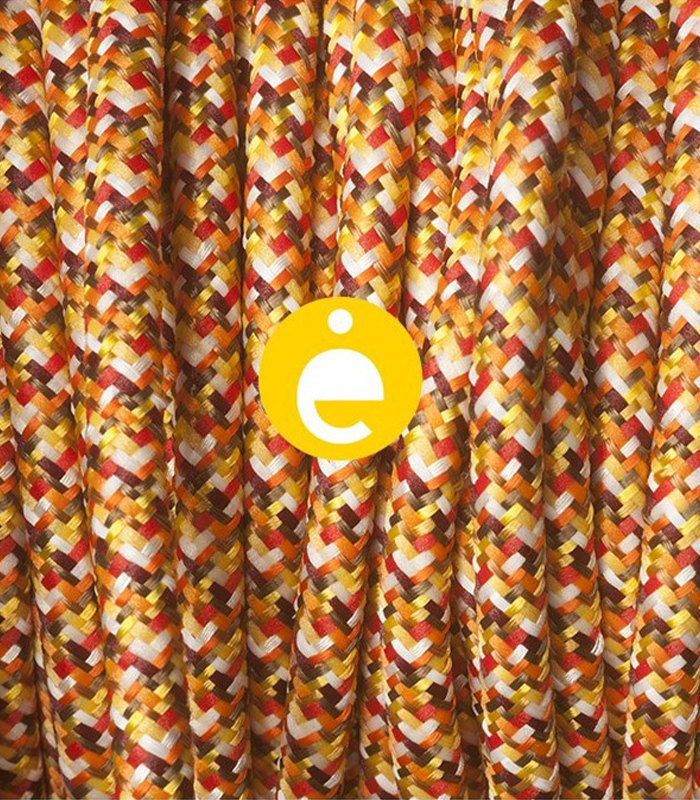 Câble multicolore orange