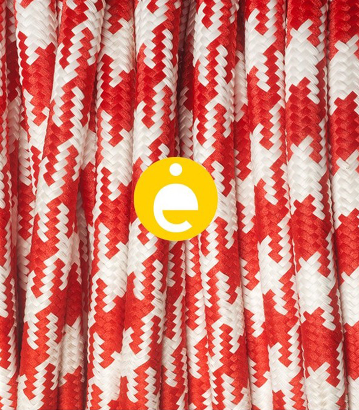 Red Houndstooth Cable