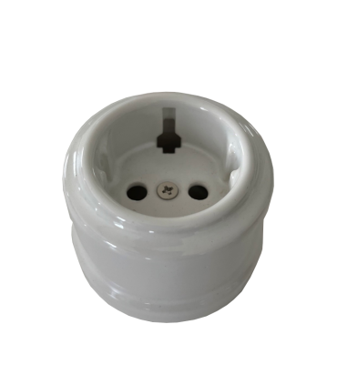 White porcelain socket base