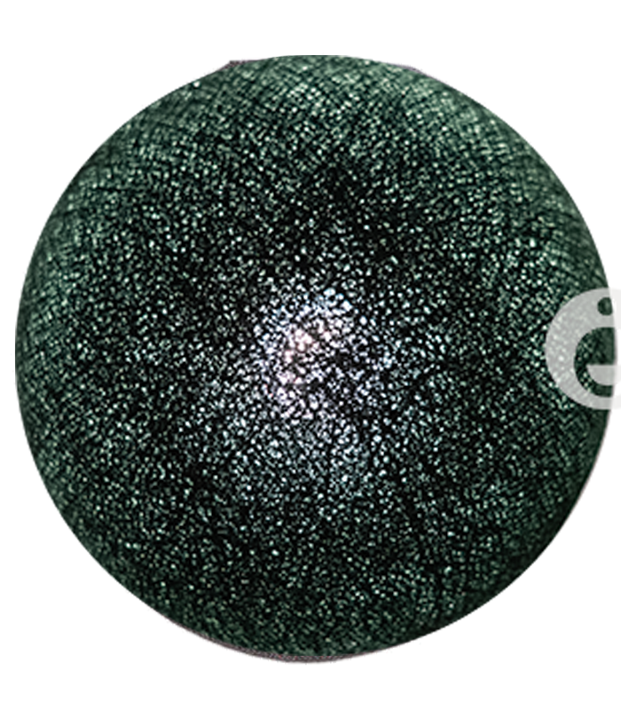 Boule textile vert foncé