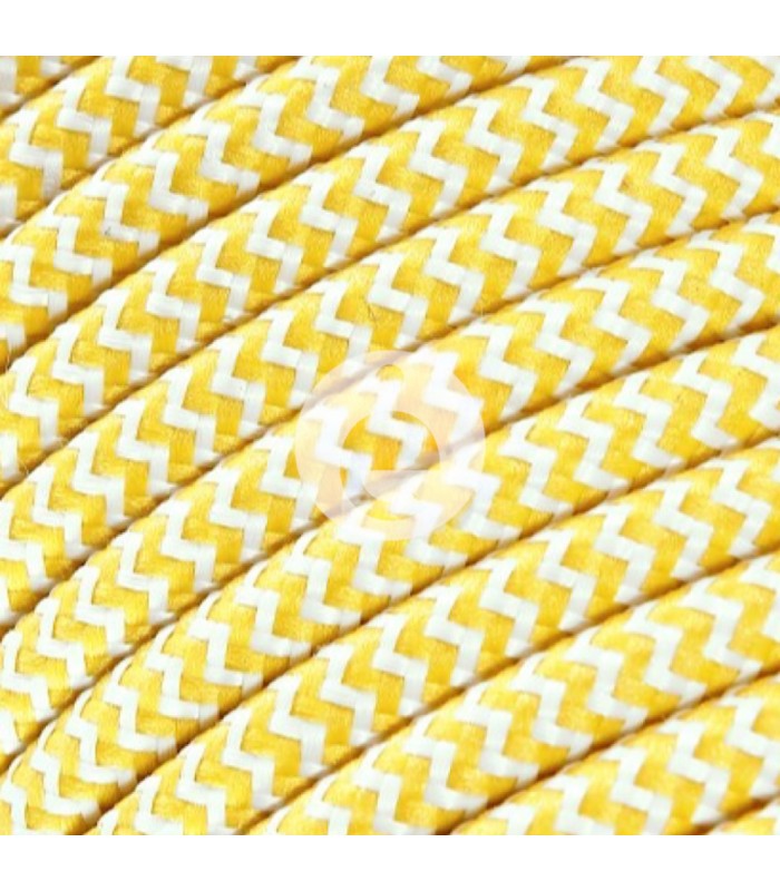Yellow zig zag cable