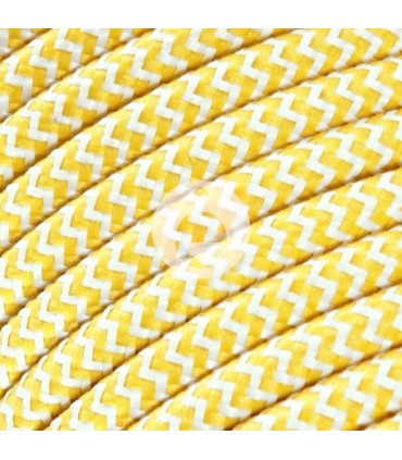 Yellow zig zag cable