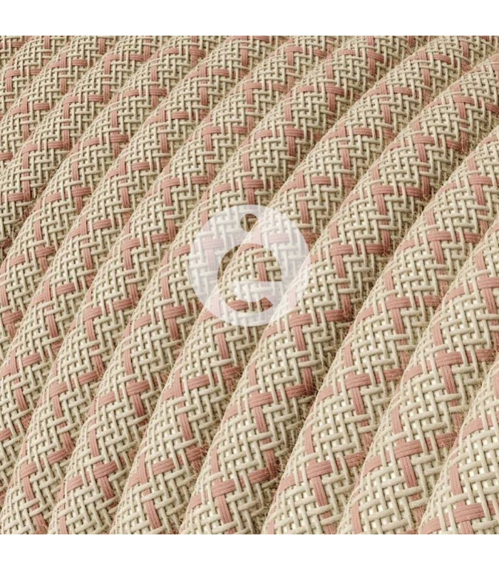 Câble losange rose mat