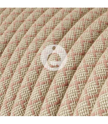 Câble losange rose mat