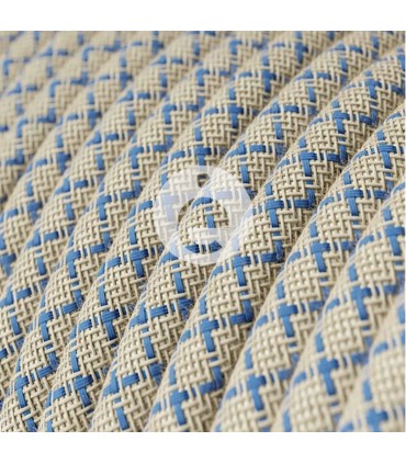 Câble losange bleu mat