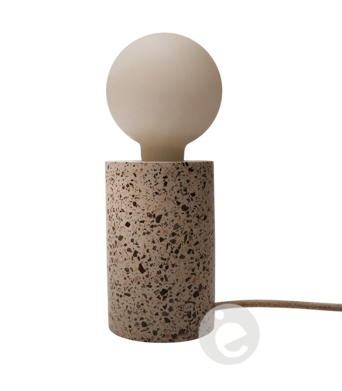Cube Terrazzo Rond Blanc