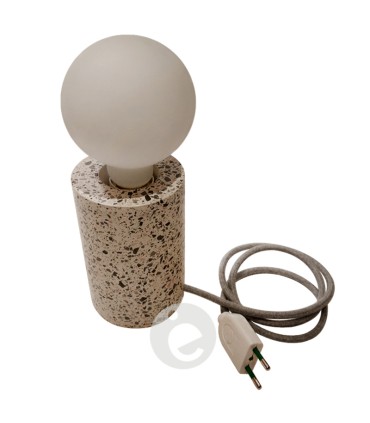 Cube Terrazzo Rond Blanc