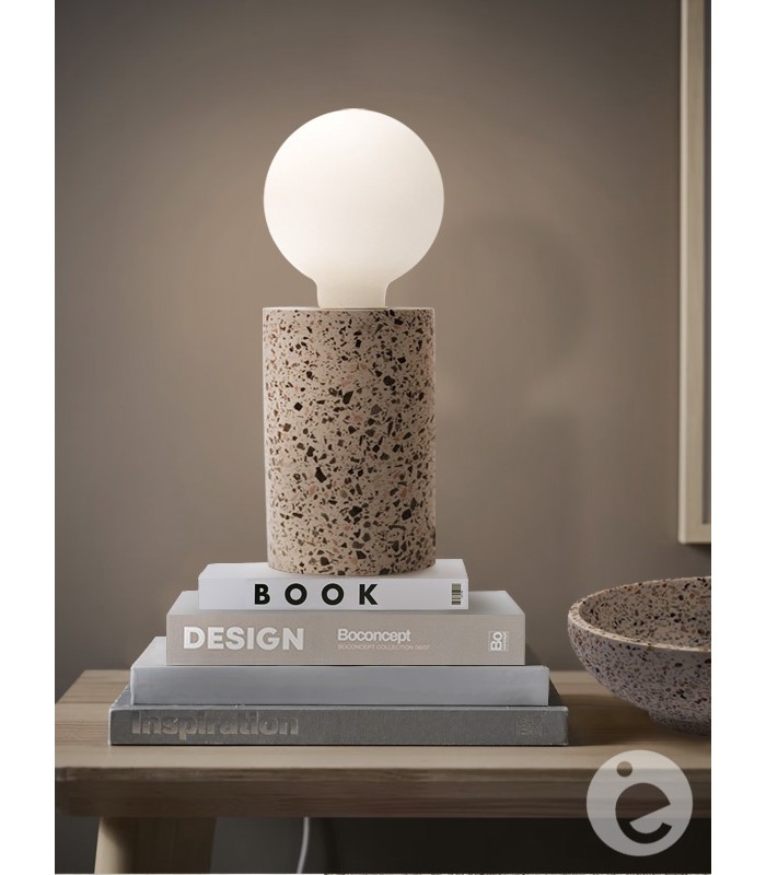 Cube Terrazzo Rond Blanc