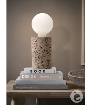 Cube Terrazzo Rond Blanc