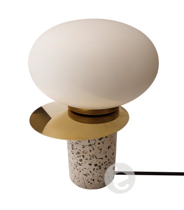 Cube Terrazzo Rond Blanc