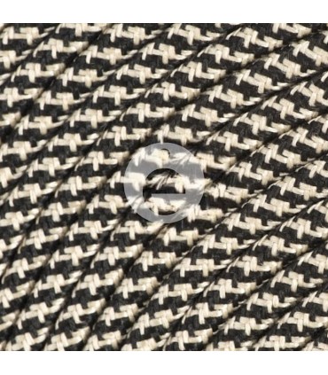 Câble pied-de-poule sable noir