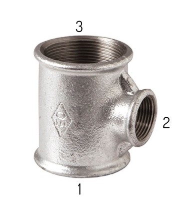 pieza en T reductora - 1/2 x 3/4 x 1/2