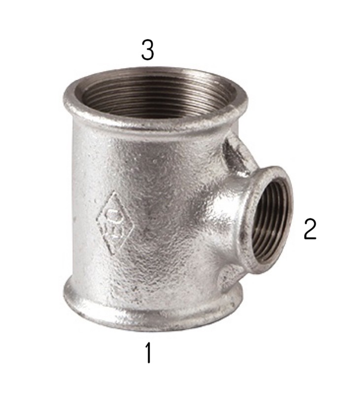 pièce en T réductrice A - 3/4 x 3/4 x 1/2