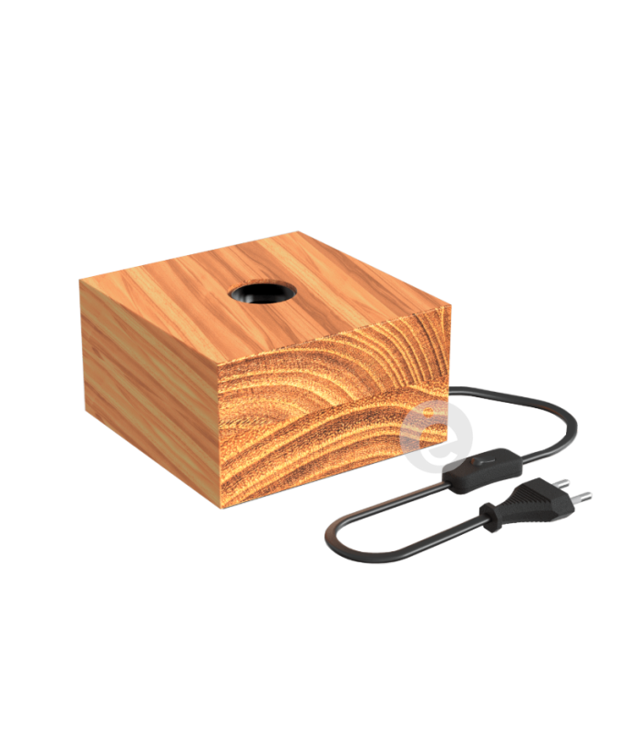 base cuadrada de madera